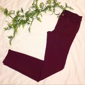Ambiance Skinny pants Burgundy Small